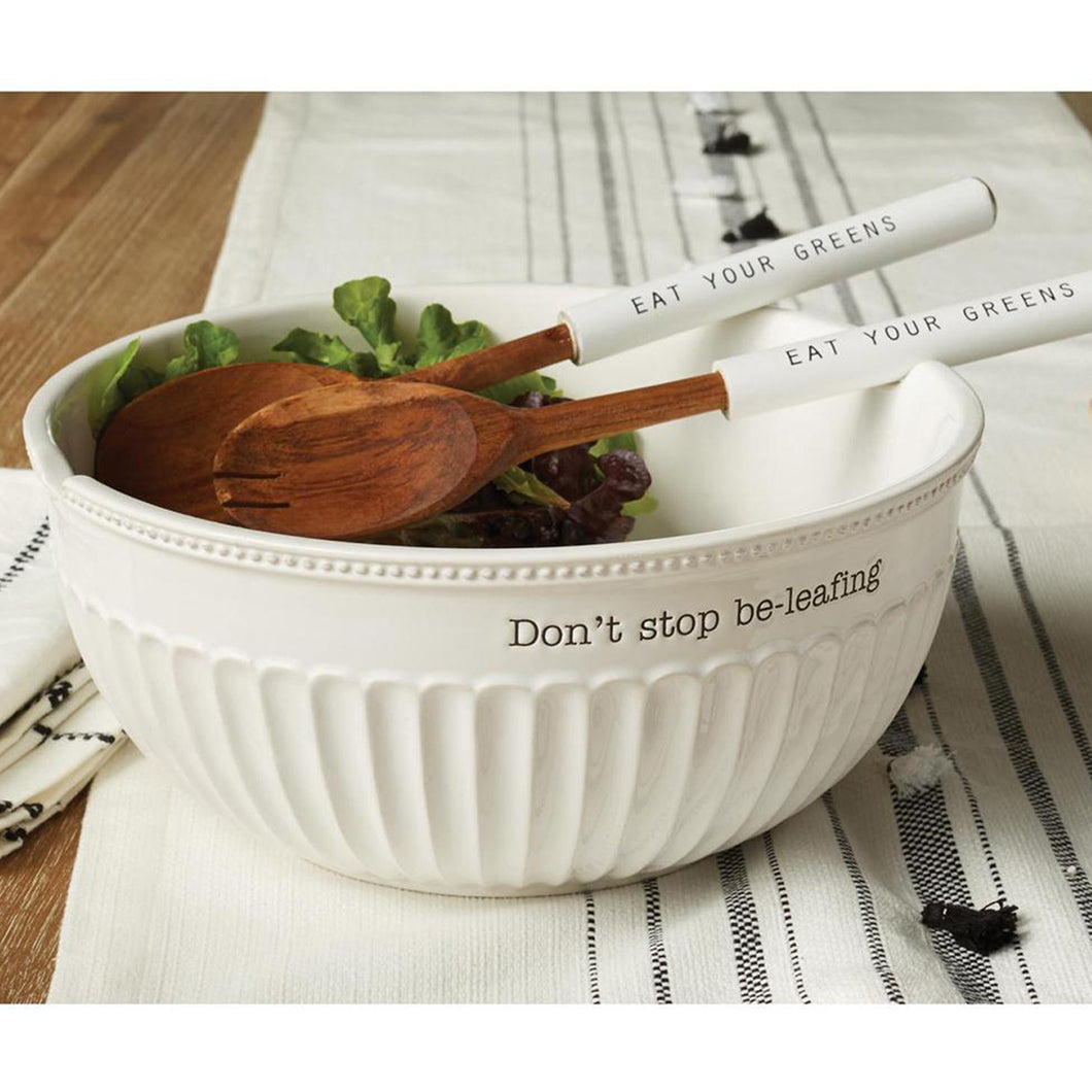 Don't Stop Be-Leafing Salad Bowl Set