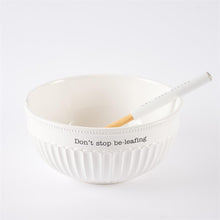 Load image into Gallery viewer, Don&#39;t Stop Be-Leafing Salad Bowl Set
