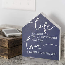Load image into Gallery viewer, &quot;Love Brings Us Home&quot; Wooden Sign
