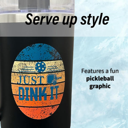 Pickleball Double Wall Insulated 40oz Stainless Steel Tumbler