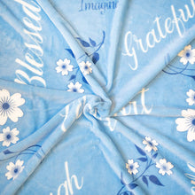 Load image into Gallery viewer, Words of Affirmation Throw Blanket (Blue)
