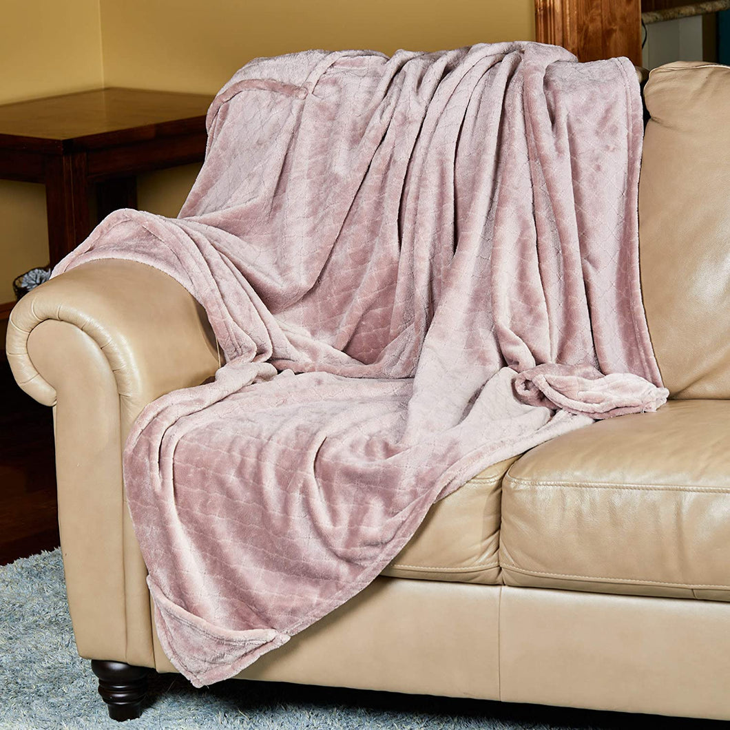 Convertible Cozee 2-1 Throw Blanket + Pillow (Mauve)