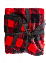 Load image into Gallery viewer, Buffalo Plaid Double Sided Throw Blanket
